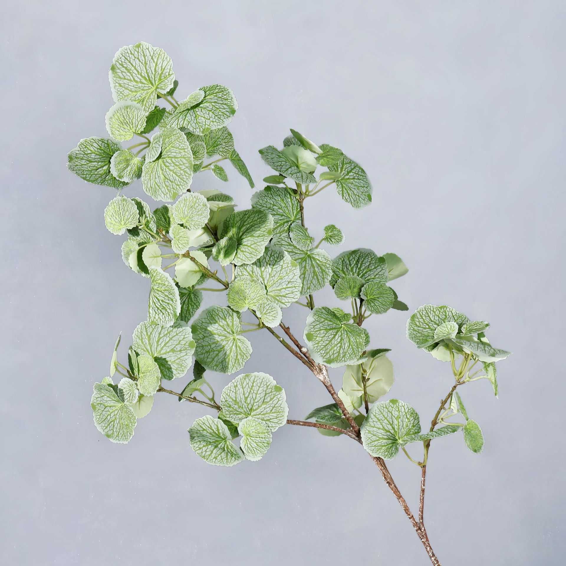 仿真海棠叶绿植树枝单支婚庆橱窗
