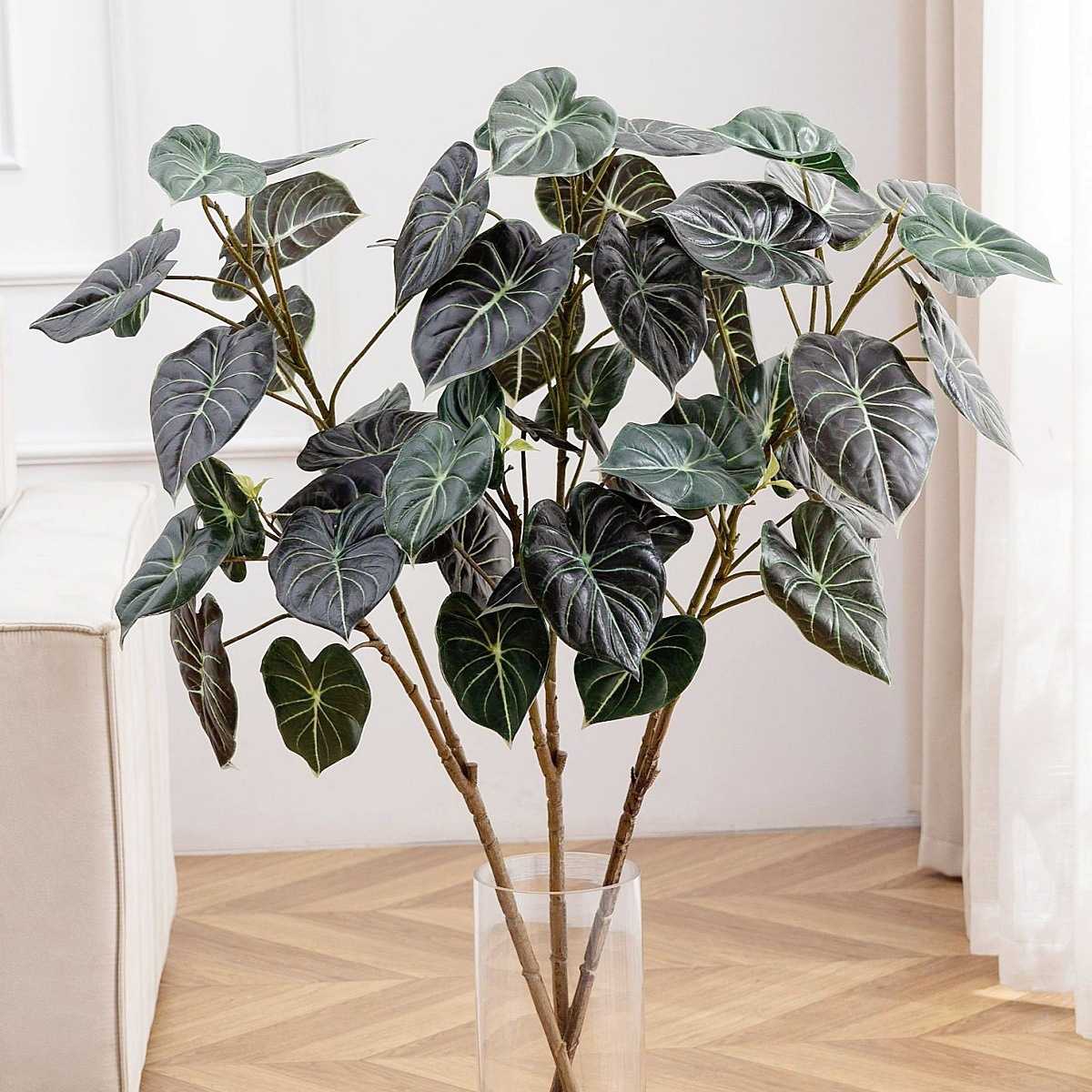 仿真绿植海芋龙鳞芋叶盆栽龟背叶