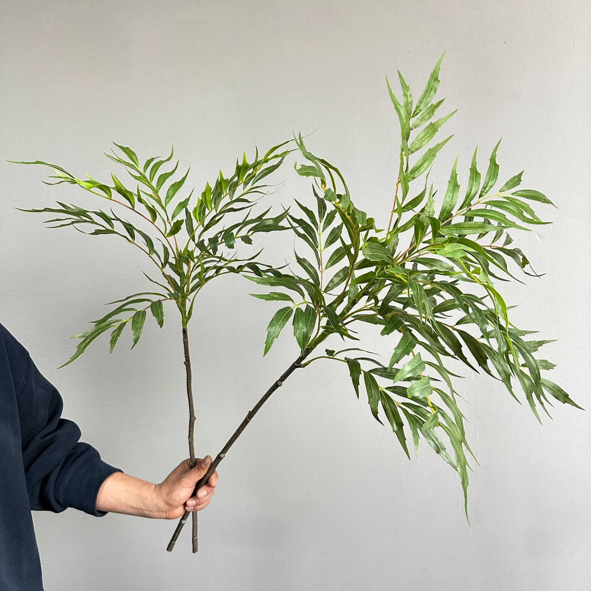 仿真树十大功劳黄竹单枝叶材绿植