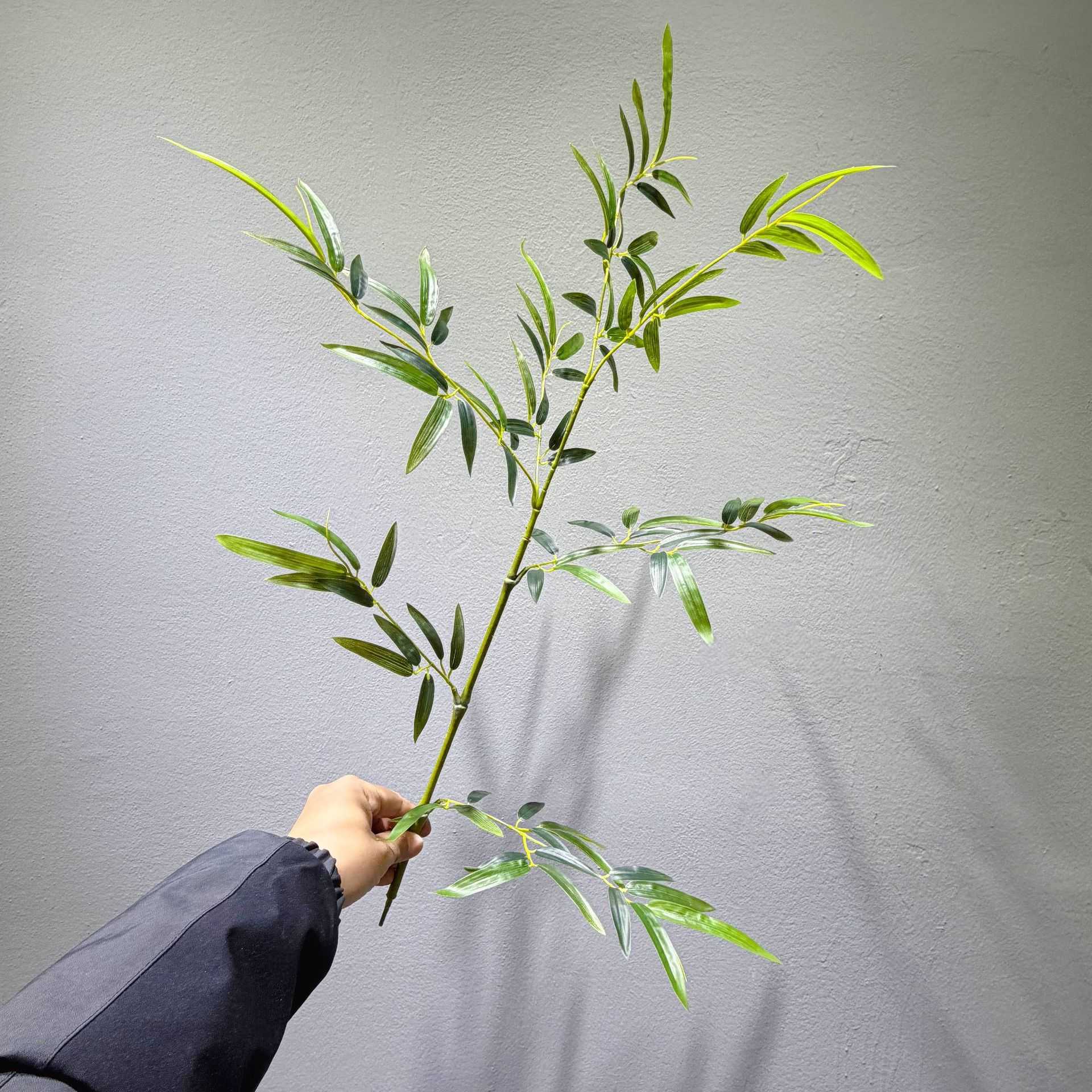 仿真竹叶造型花艺婚庆装饰盆栽