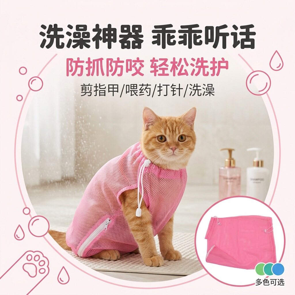洗猫袋猫咪洗澡防抓咬固定包宠物