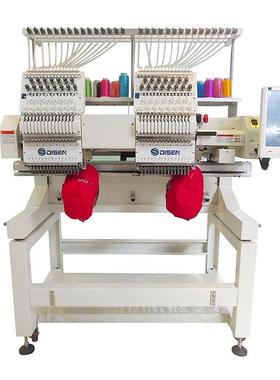 双头5针商用电脑全动绣花机刺绣服装帽绣机Emhb1r889oidery maci