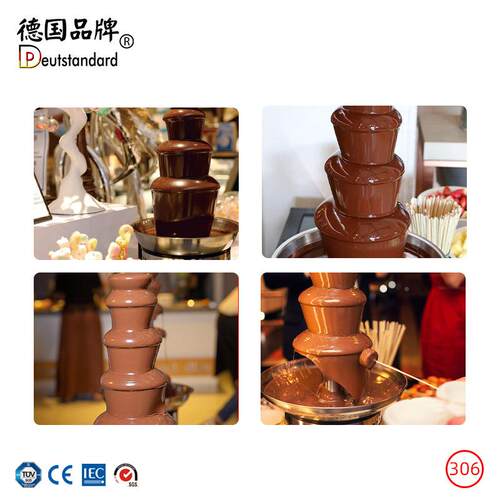 巧克力喷泉机五层巧克酱力泉机瀑力ZDA布展示机融喷化机淋热巧克