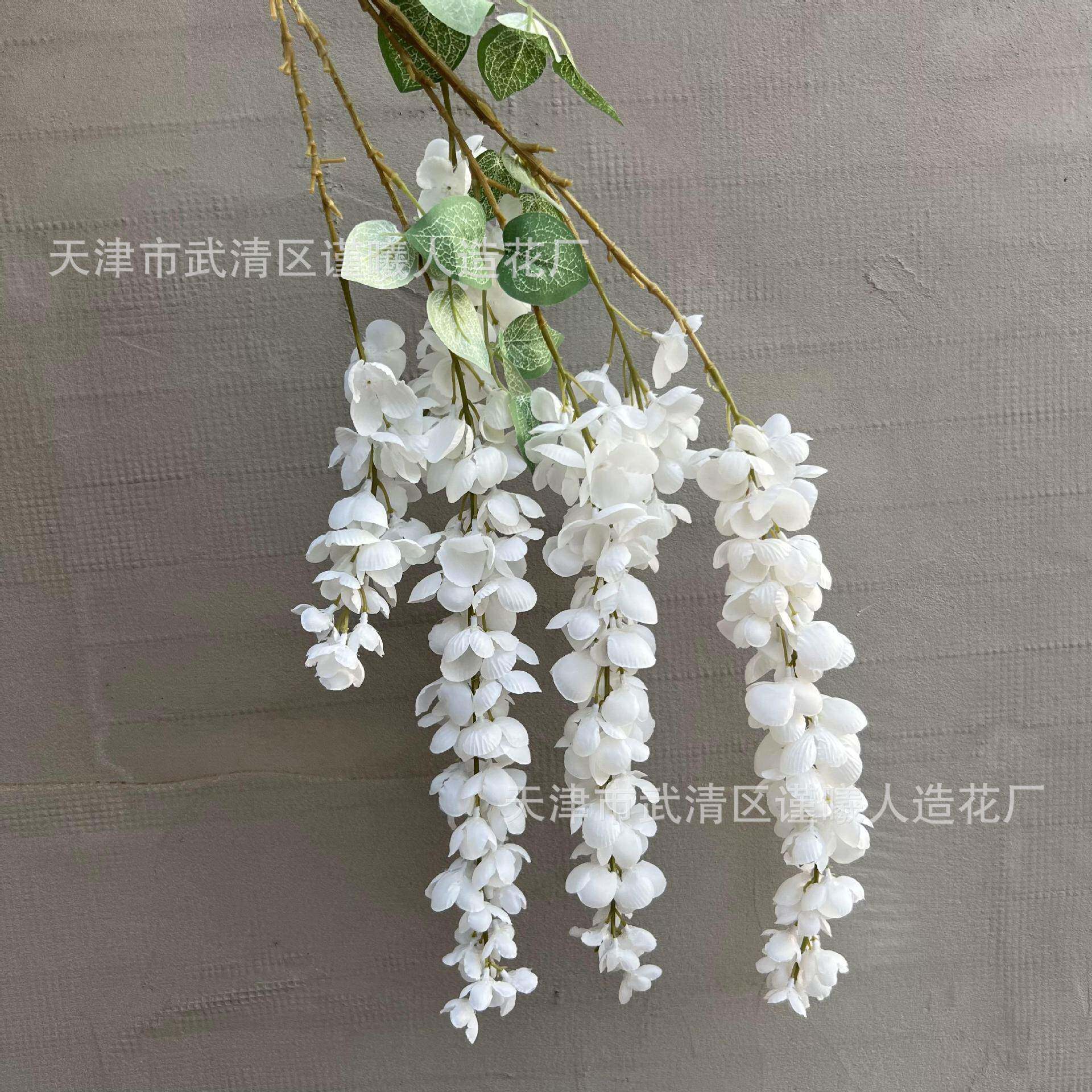 婚礼藤婚庆吊顶装饰仿真勃勒摄影道0608具景紫藤花垂吊花假背花插