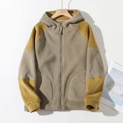 笛调加绒加厚连帽卫衣外套