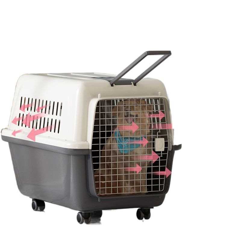 宠物航空箱带轮子拉杆箱车载猫咪狗笼大中小型犬可拆卸旅行托运箱
