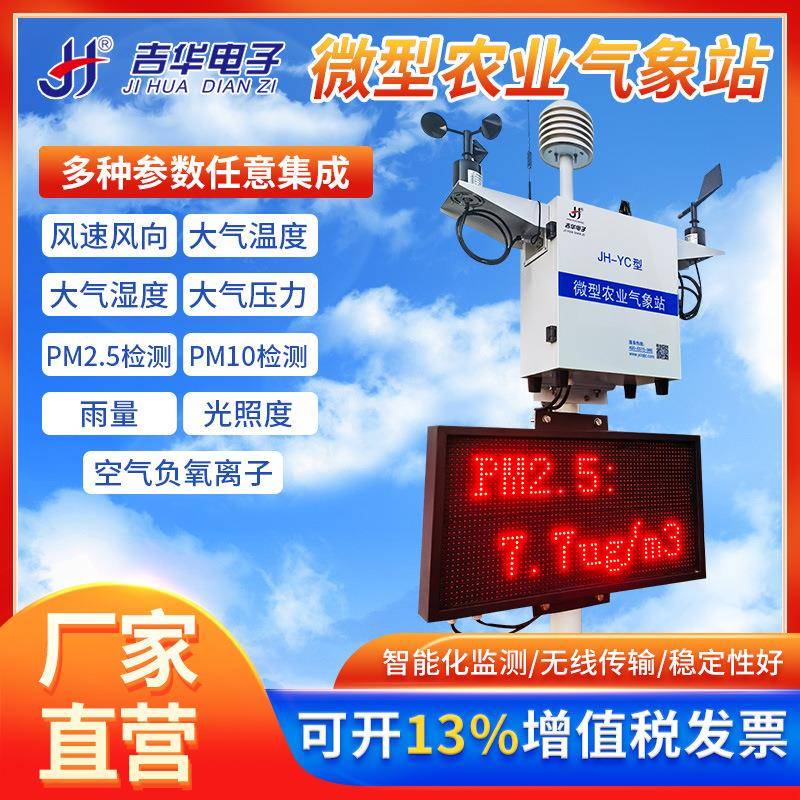 智慧农业生态环境监测仪微型气象站校园温湿度雨量自动检测系统