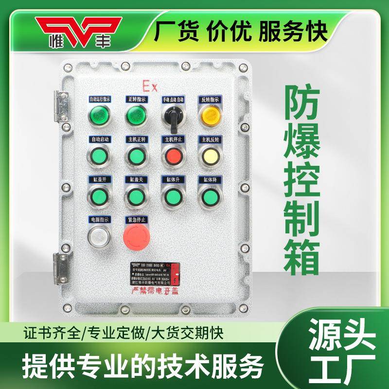 防爆箱接箱配箱操作柱两指示灯IP66铸铝按钮BXM盒开控关电线制箱