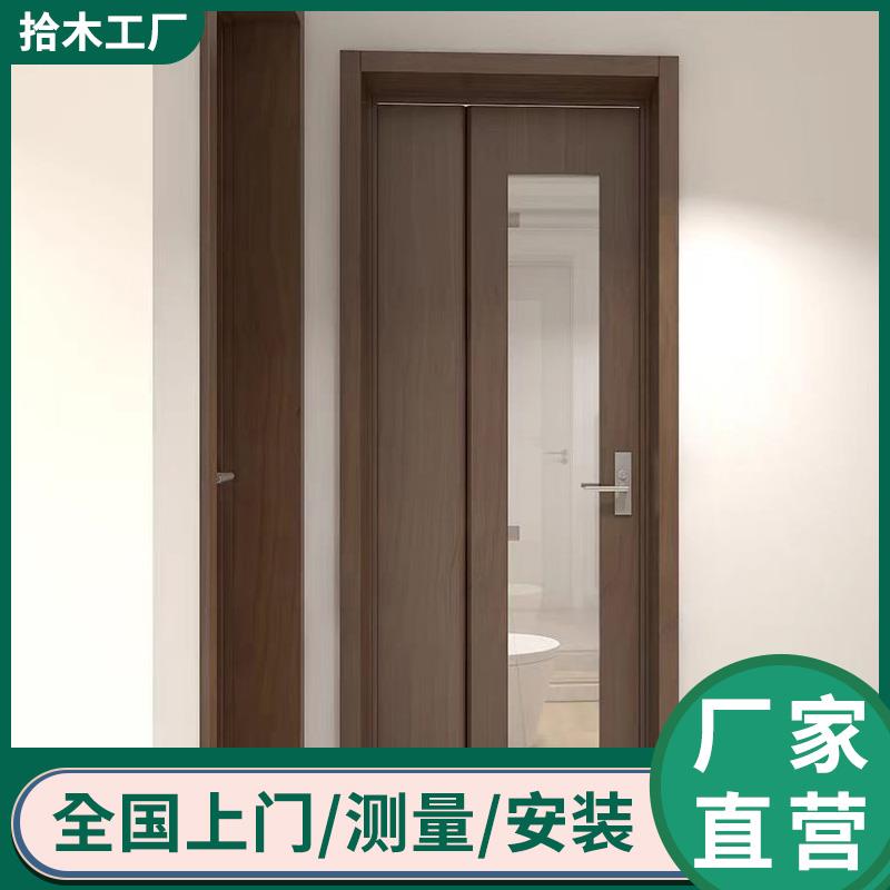 实木折叠门三七门卫生间门室内推拉门厕所门玻璃浴室门pd门子母门