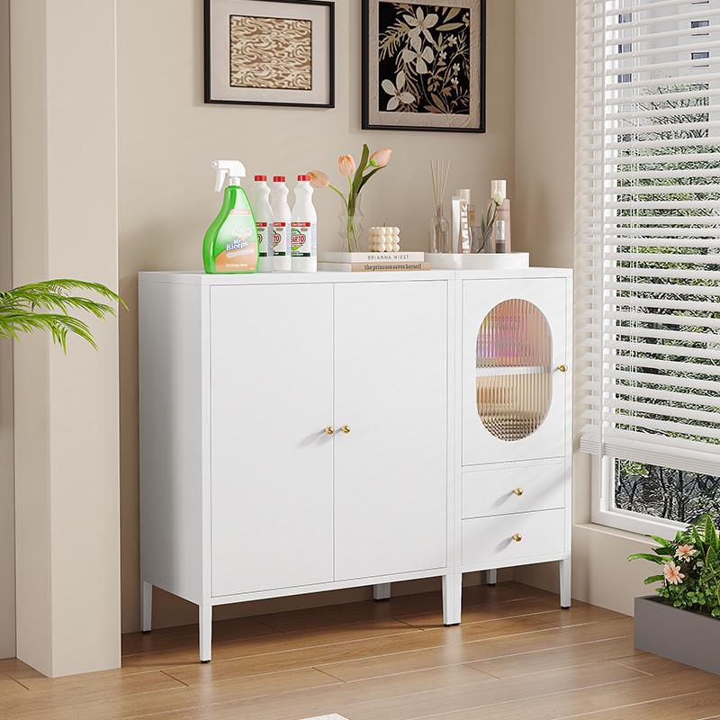 钢制阳台柜家用落地多层储物柜入户玄关柜铁艺收纳柜阳台置物柜子