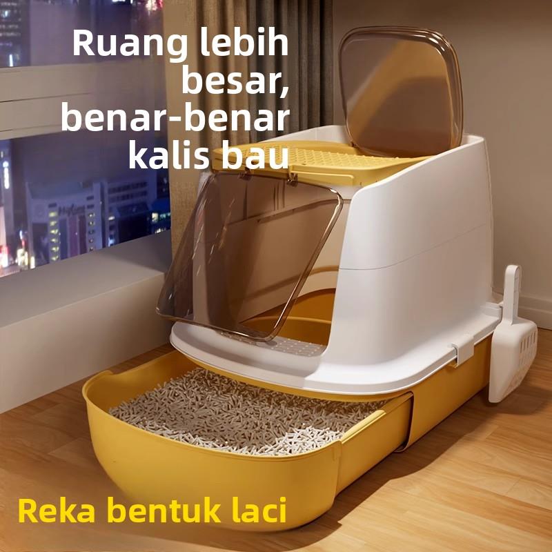 日本抽屉式猫砂盆防臭全封闭猫厕所超大号防外溅顶出猫沙屎盆子