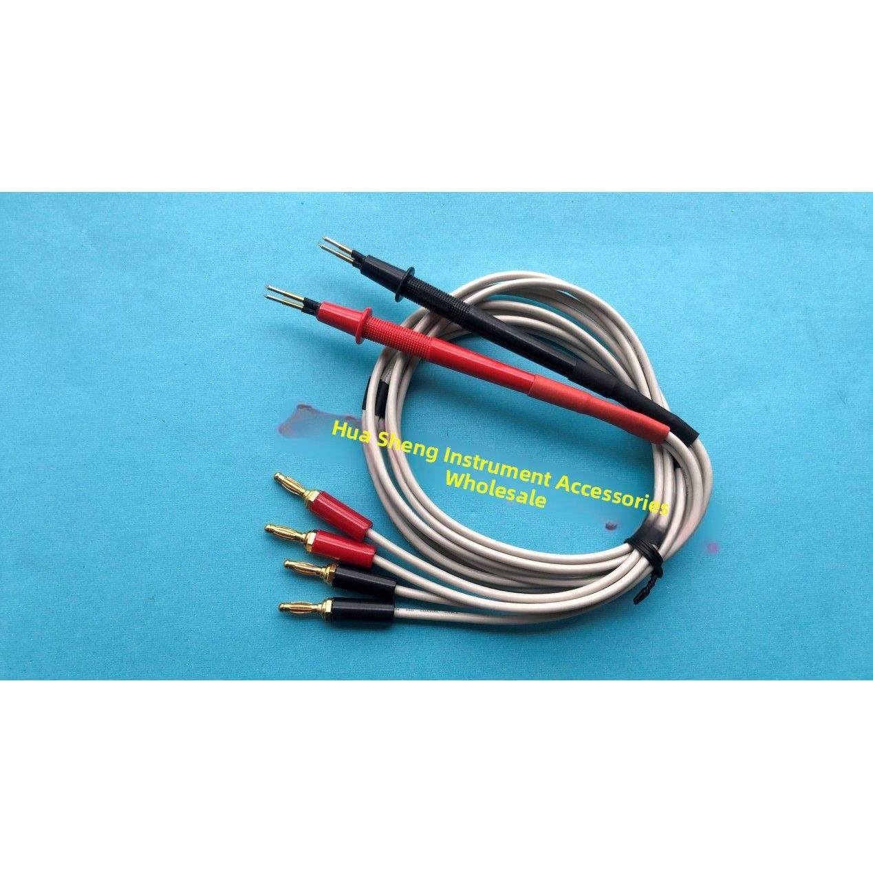 低电阻微欧姆表笔 电池四线制测试万用表笔 四线制测试夹四针探针