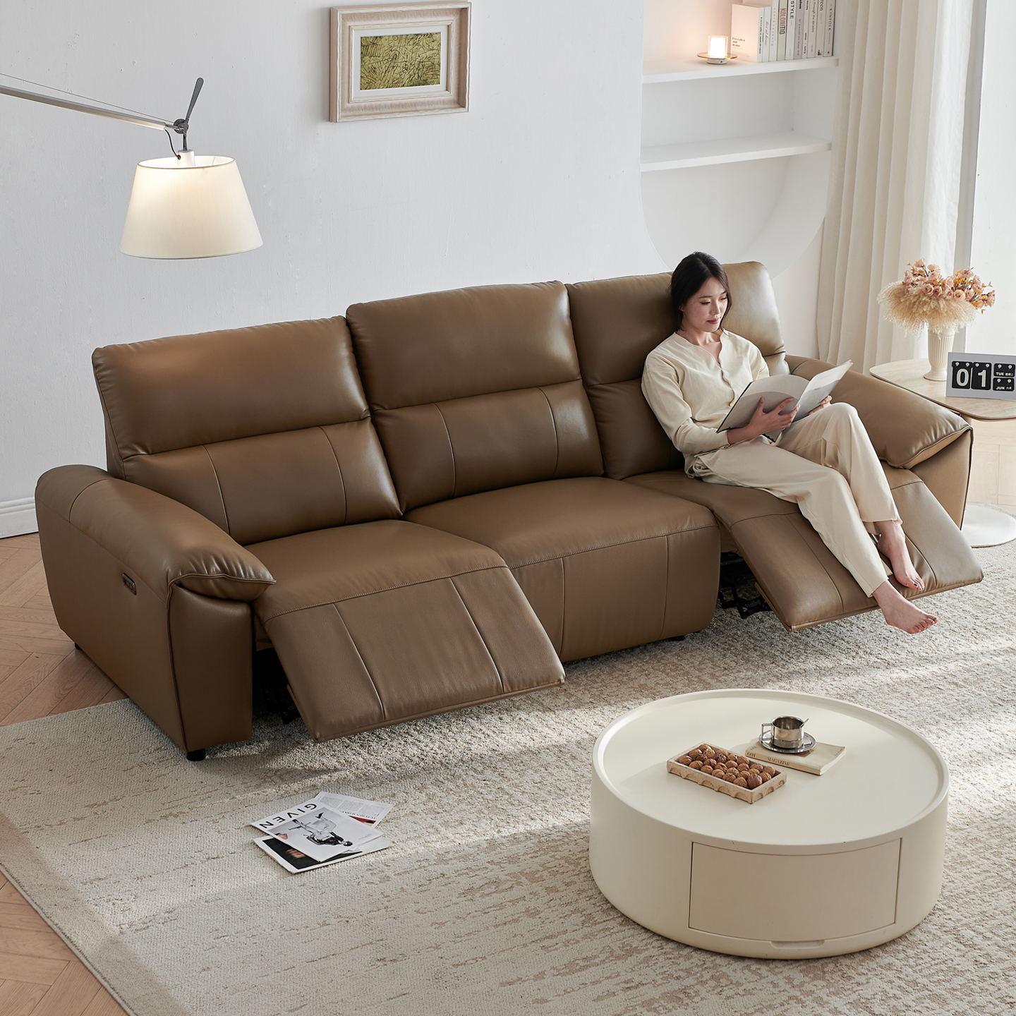 欧派真皮电动功能沙发