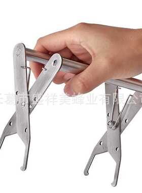 盛祥美蜂业不锈钢圆管巢框夹扁夹红色带刀木柄巢框夹