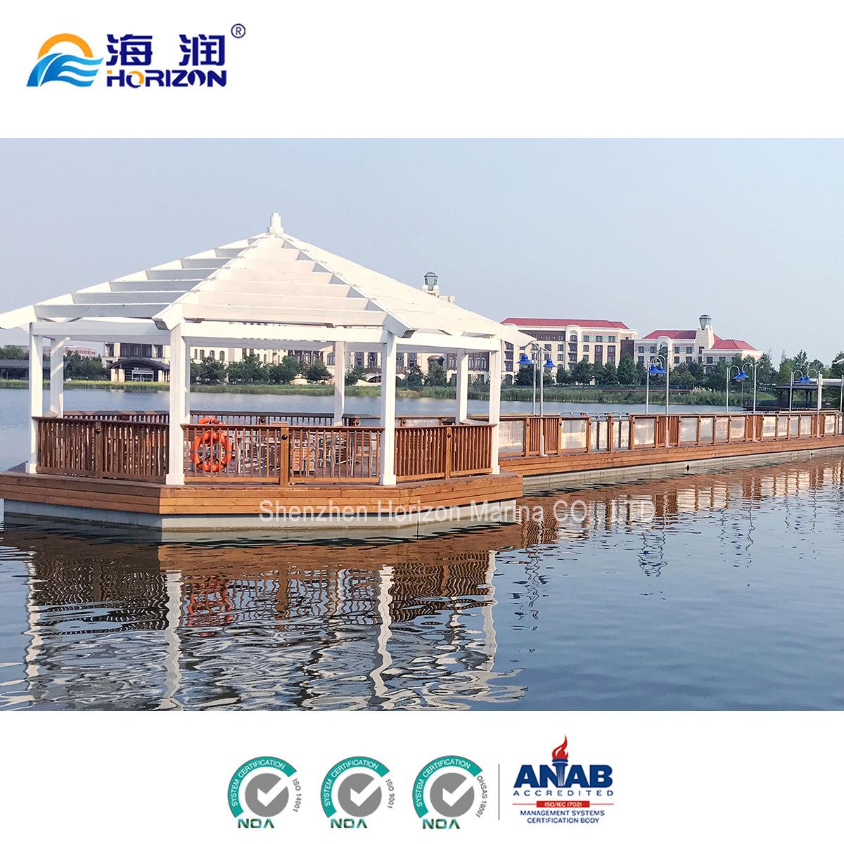 产地货源 混凝土水上平台浮桥游艇码头浮动防波堤景观浮桥
