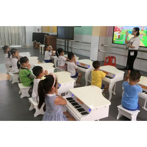 深圳联网教学琴早教幼教可移动电钢琴音乐教室木质烤漆三角琴教具