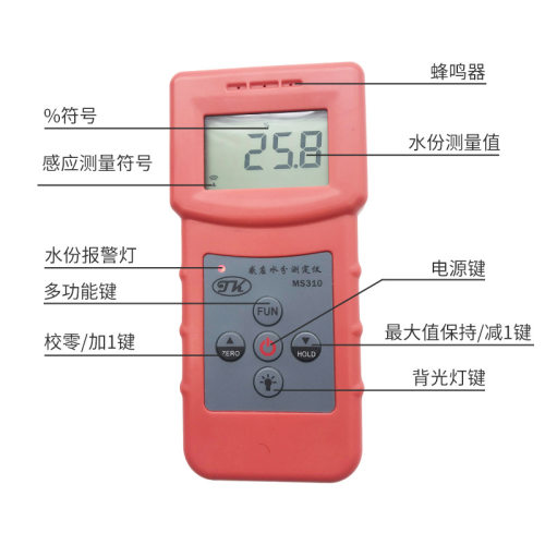 MS310感应式水分测定仪感应式高频胶合板水分测定仪绒毛包