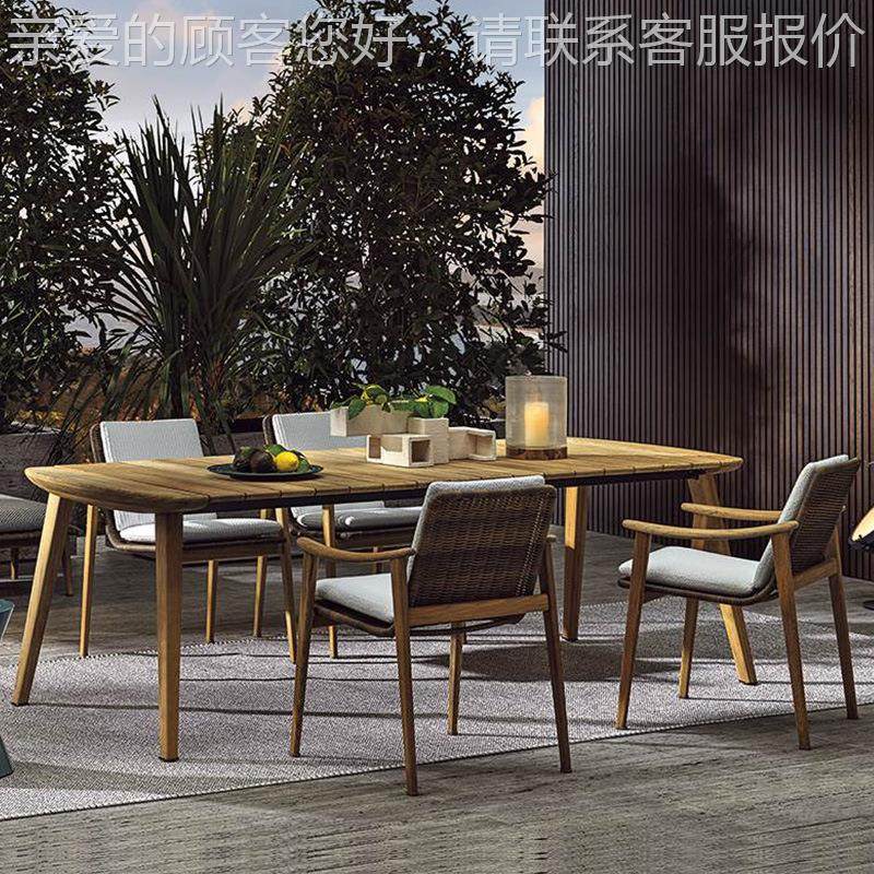 户外桌藤椅柚木休闲编szd234织编藤椅花园复古长桌餐椅花庭院园防,商业/办公家具,商用藤编家具,淘宝优惠券,粉丝福利购,淘宝优惠卷