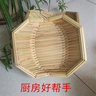 农家纯手工高粱杆盖帘浅儿馒头筐水果收纳筐家用厨房用品篦子浅子