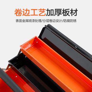 鐵皮工具箱家用汽修機修大號折疊兩層三層加厚收納箱手提式 工業(yè)級