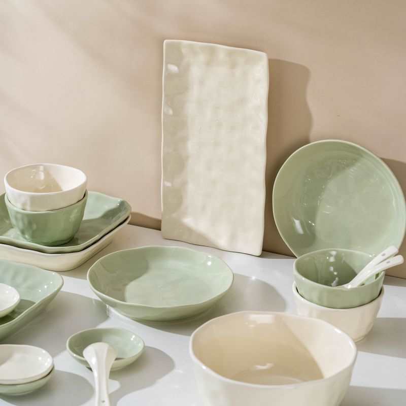 釉下彩餐具小清新網(wǎng)紅陶瓷碗筷情侶饞嘴廚娘餐具套裝家用求遷之喜