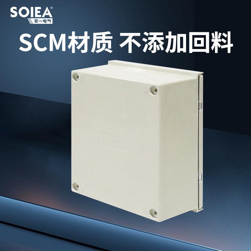 300x250x玻SMC璃纤维防水箱基室外气业箱带锁塑钢电源控制盒布线