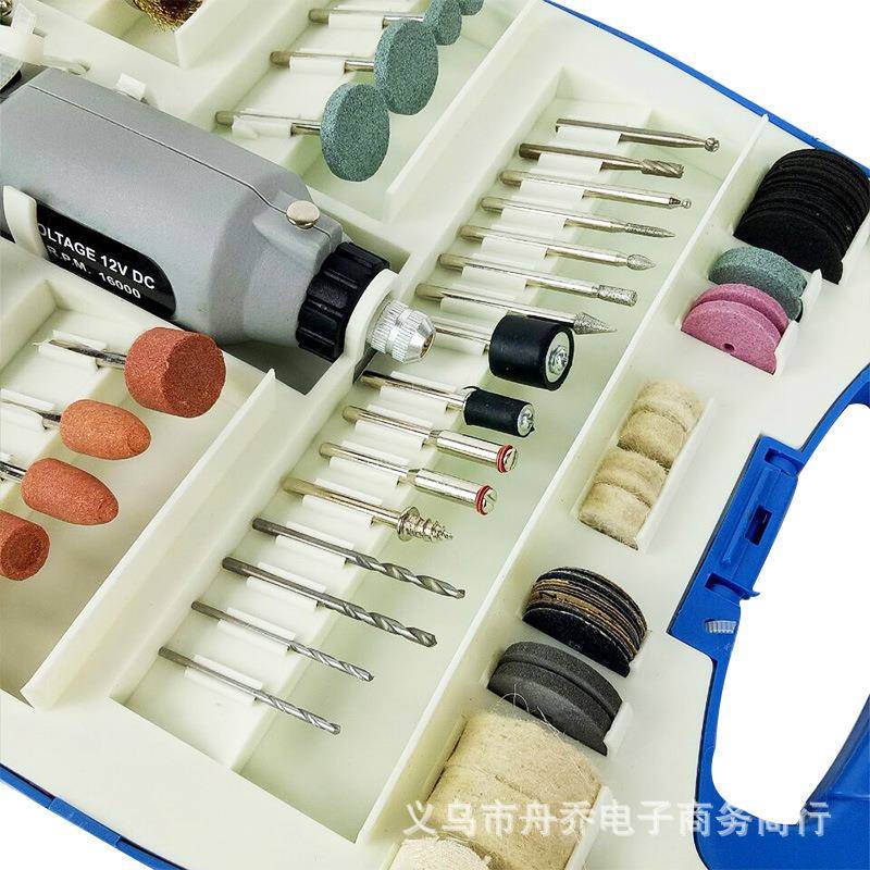 12V110PC电磨套装微型迷你电钻/多功能打磨雕刻/电磨工具/美甲