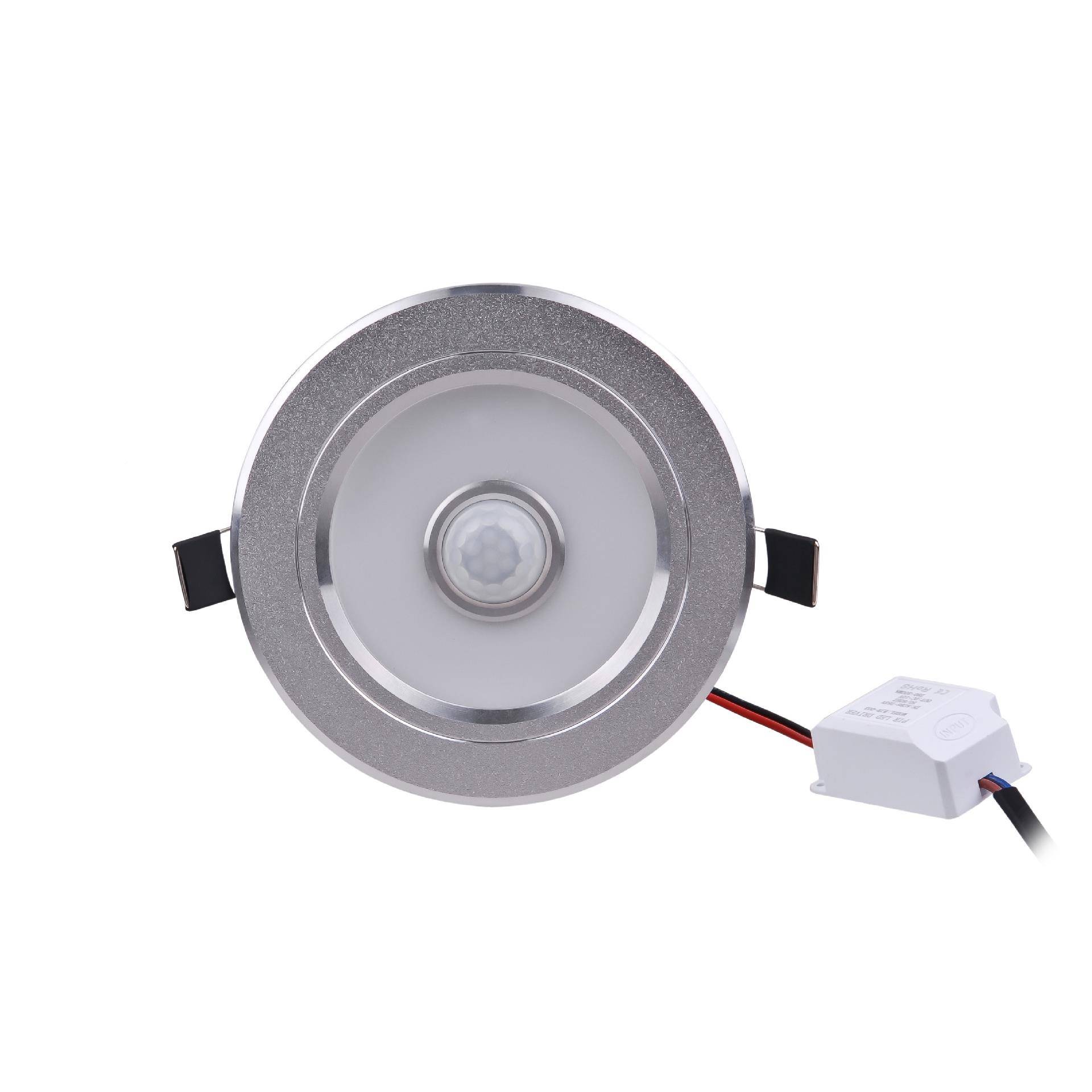 车铝外壳9W应红人体外线感LED筒灯走无品牌/廊楼道感应筒灯厂家