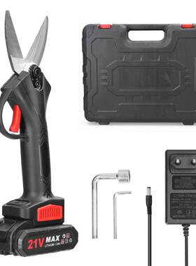 枝21V动修枝剪带数显充电无式园林园艺果树锂电VNC修剪电线大蒜剪