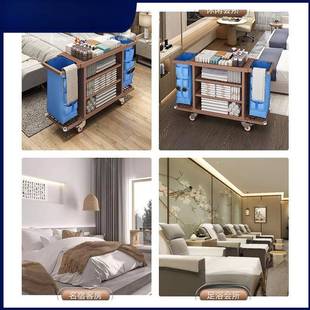 新款 厚布草车酒加店客房洁FTB清车工具车车宾馆卫生保洁工作车手