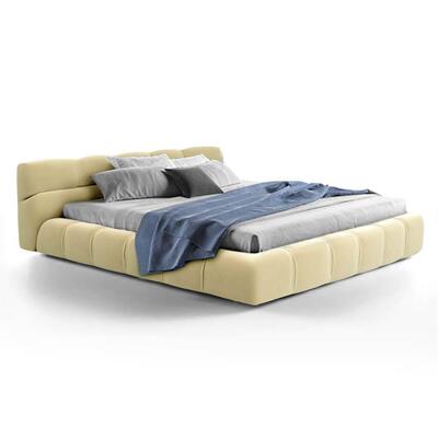 欧式tufty式榻榻米布艺床TXB意.现代简约极简主卧18人双大床