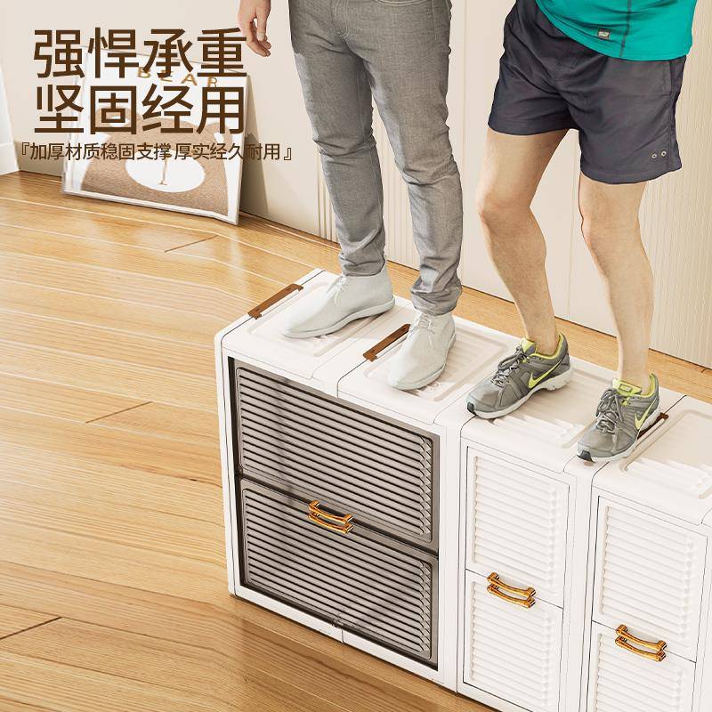 70/80宽加厚宝宝衣柜折叠婴儿收纳柜可挂衣家用储物柜童衣小衣橱