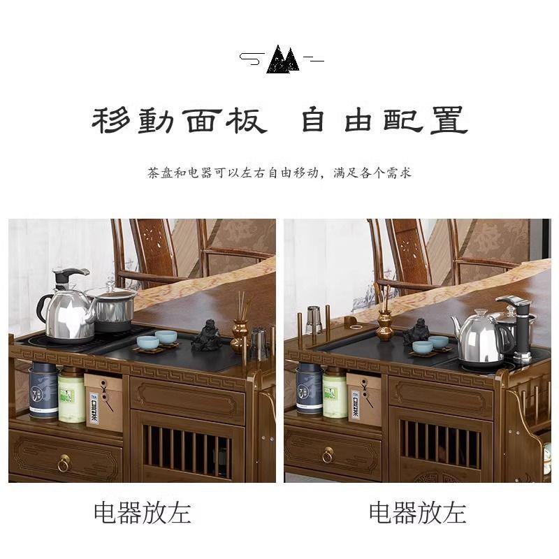 移动小茶台家用喝茶桌烧水壶一体茶水柜茶车客厅茶几沙发边几