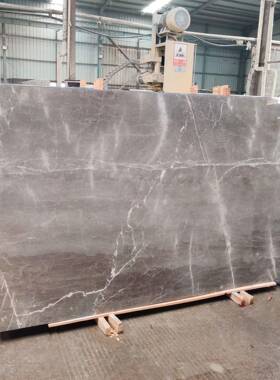 景理墙点大厅大堂灰色天然大地面板云WQI多拉灰云石朵拉灰窗台板