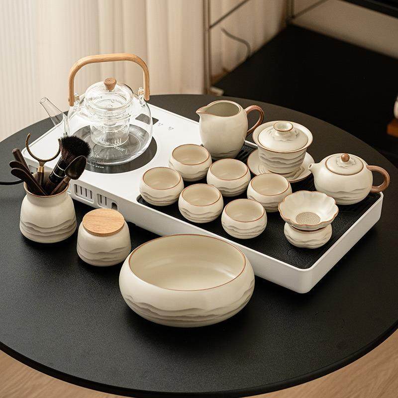 式厂千里江山一24JS11-1茶盘全自动体干泡茶台小家型排水2025新款