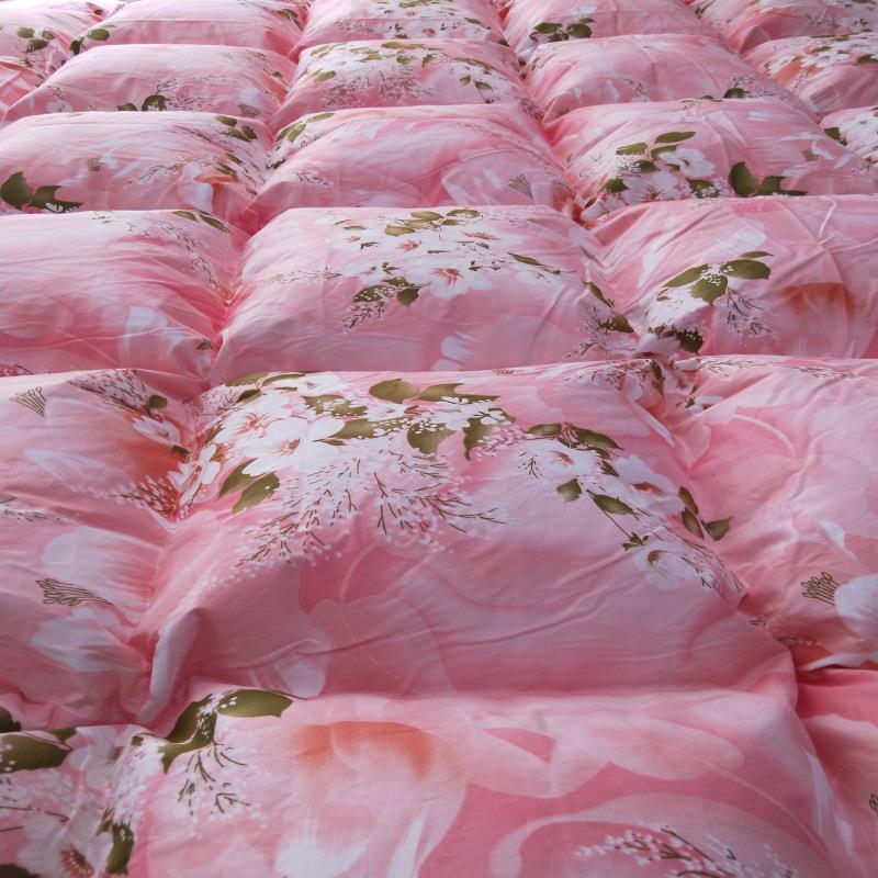 全被棉6性床0支贡缎磨毛防绒活印花羽绒被被壳半成品笠款家96号花