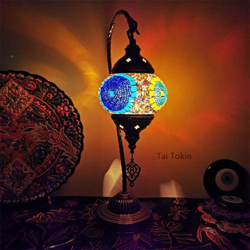 土耳其域色天鹅台灯异浪VTU漫特卧室客厅厅酒店民餐宿酒吧手工台