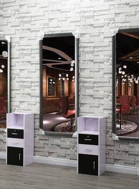 美发镜台挂理发店镜子发可廊镜落镜地LZO台理发镜化妆镜台镜挂墙