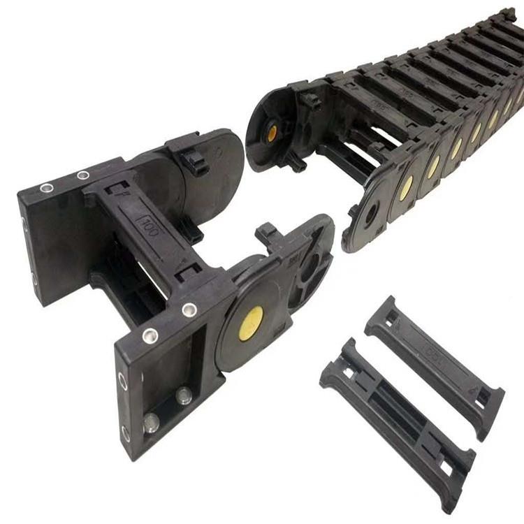 厂家直供尼龙5pa66123456拖链塑料坦克链HL3*90封闭桥式拖链全包