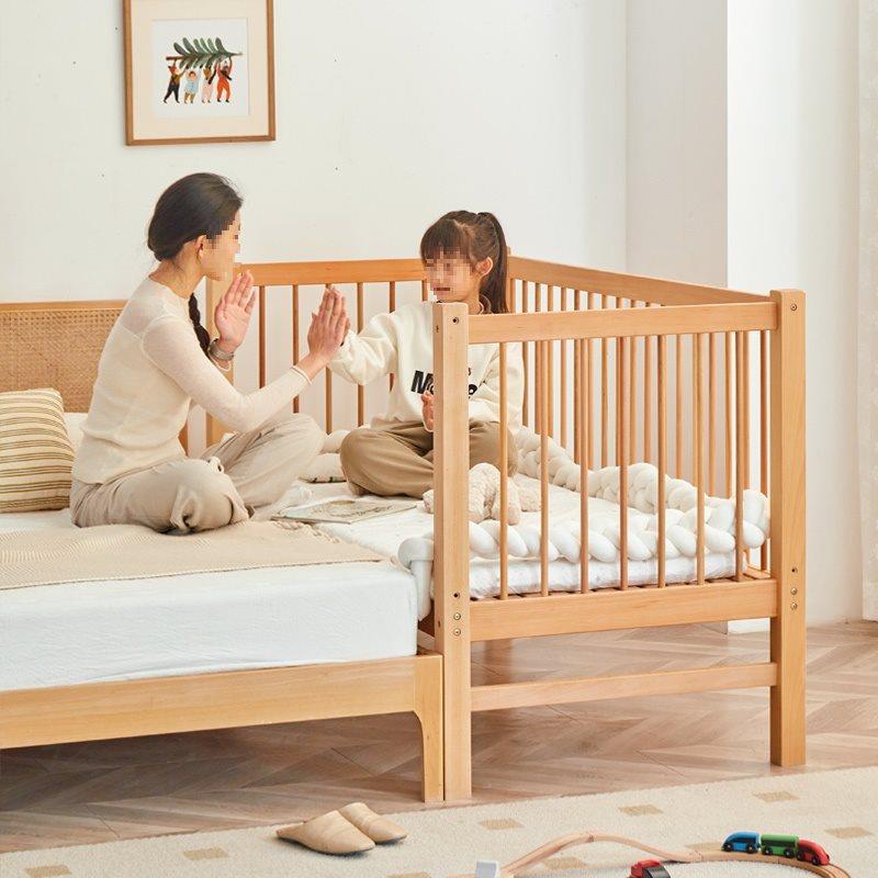 拼接床加宽床新生儿童床全实木榉木大床平接床大人可睡宝宝婴儿床