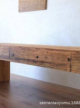 老木门板餐桌风化木茶桌茶台民宿客栈老门榆板台桌家PSH茶用喝茶