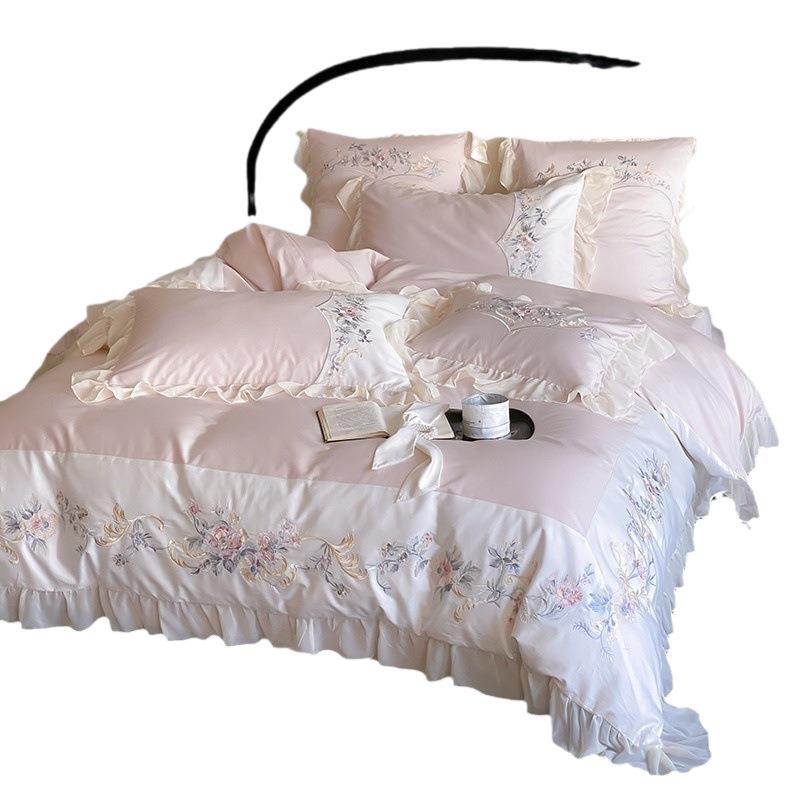 意轻无品牌/奢长绒棉四件套140支长绒棉全棉纯棉大刺利绣件套四床