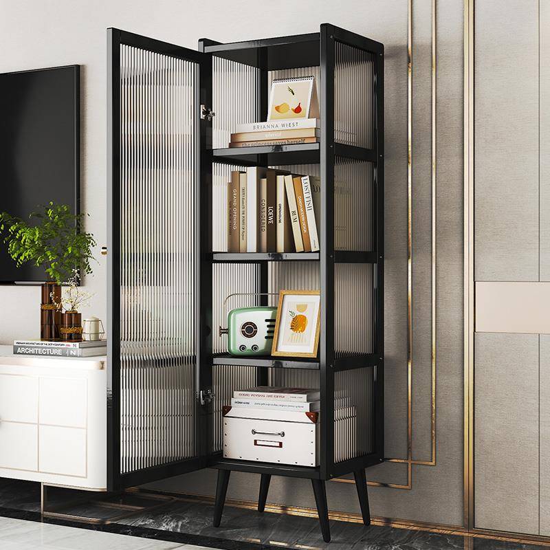 防书架子墙F778SMM6尘边小窄家用门带书柜落地置物架客厅展示柜电