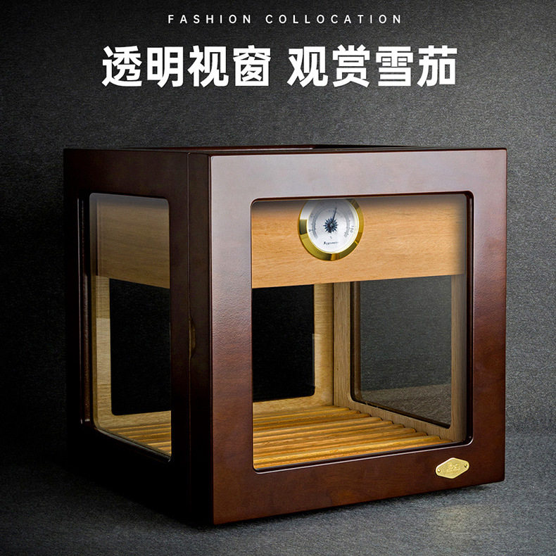 鲁宾斯基雪松木雪茄保湿展示盒