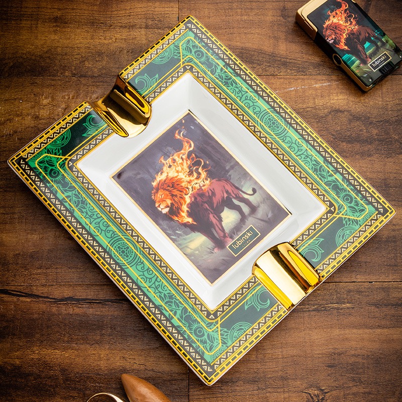 鲁宾斯基雪茄剪刀套装三件套正品雪茄专用防风打火机烟具剪钳工具