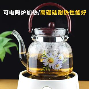 加厚耐热加厚水壶提梁壶电陶炉烧水壶 高硼硅玻璃泡茶壶大小号中式