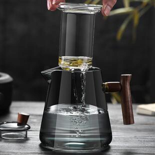 茶水分离煮茶器茶具 玻璃茶壶泡茶家用办公室耐高温泡茶壶2024新款