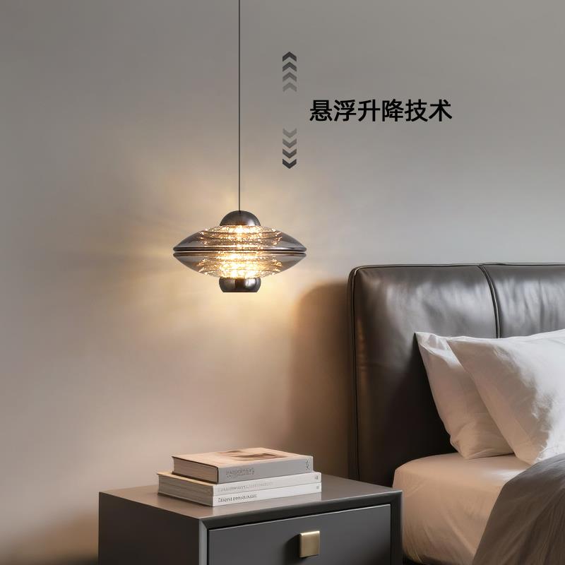 极简吊线灯床头简约现代网红创意感客厅背景主卧长线过道走廊吊灯