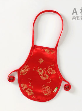 婴儿肚兜龙宝宝喜庆满月百天大红色新生儿用品夏天护肚宝宝肚兜