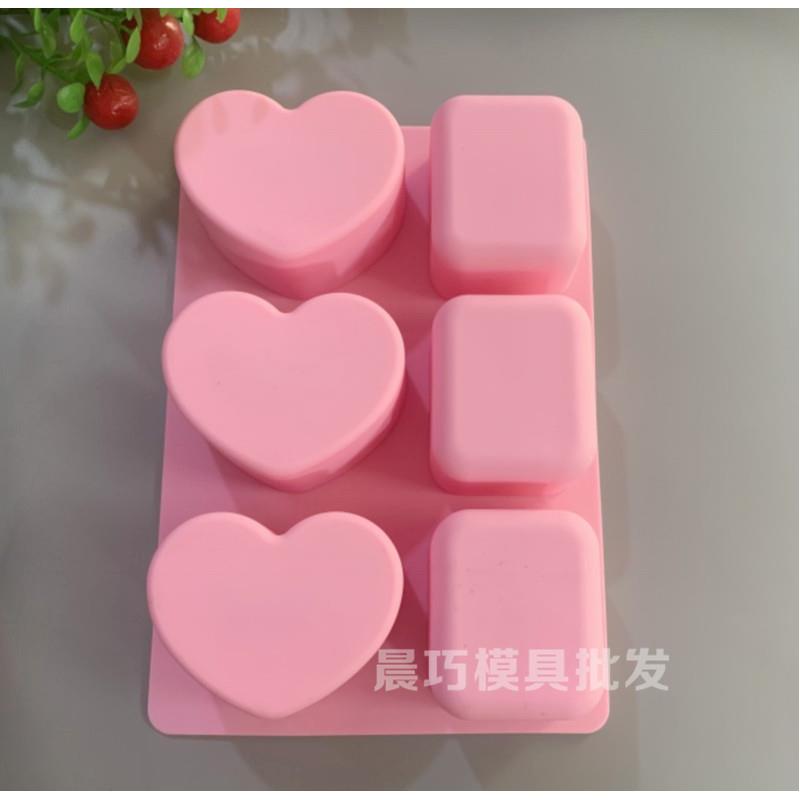 硅胶蛋糕模具6连手工皂